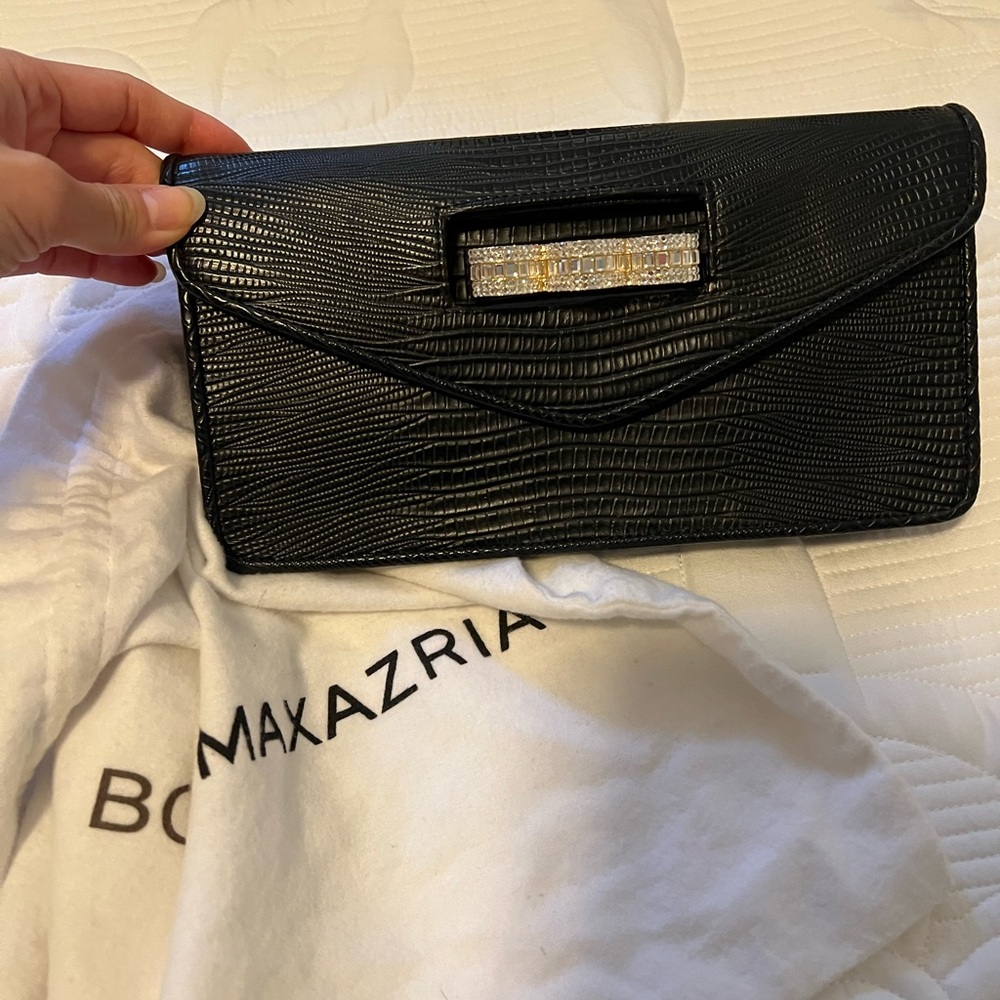 BCBGMaxAzria Textured Black Clutch
